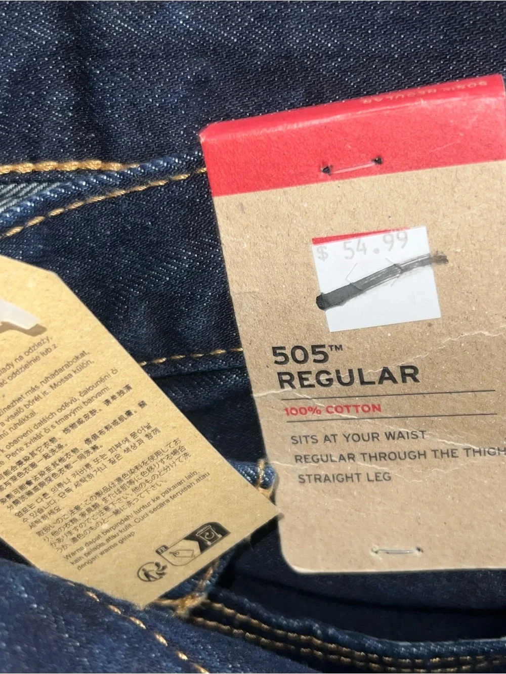 Levi's Men's Deep Indigo Straight Leg Jeans